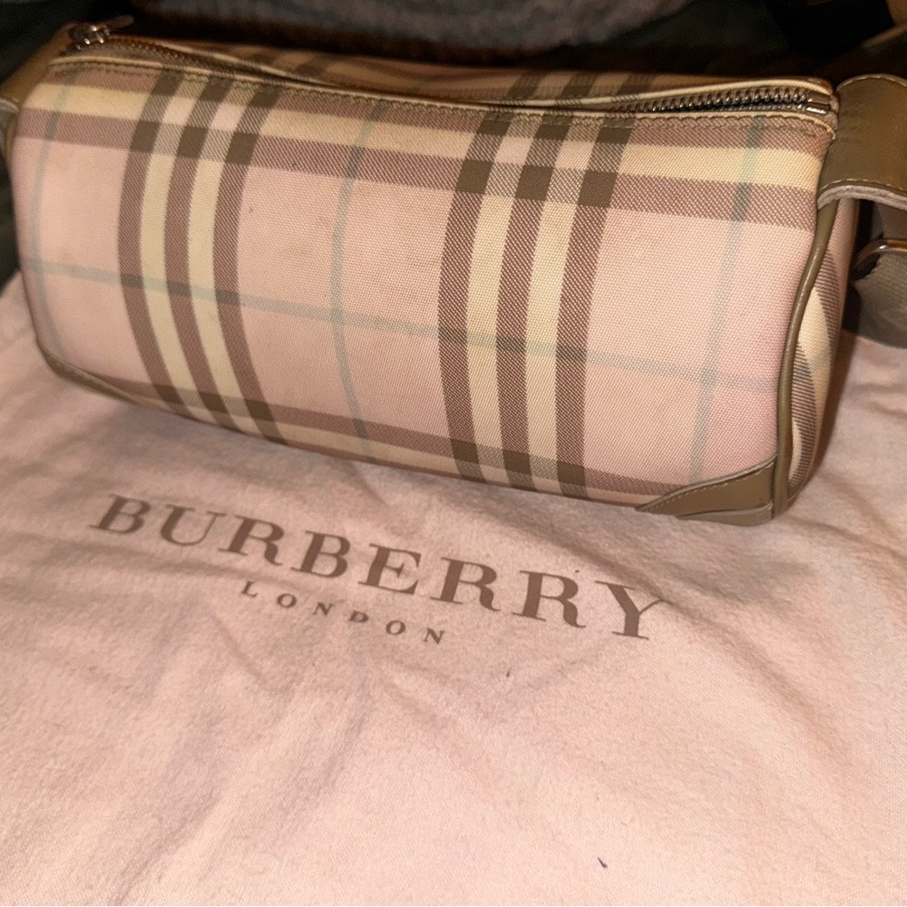 Burberry nova  pink and beige Check shoulder Bag